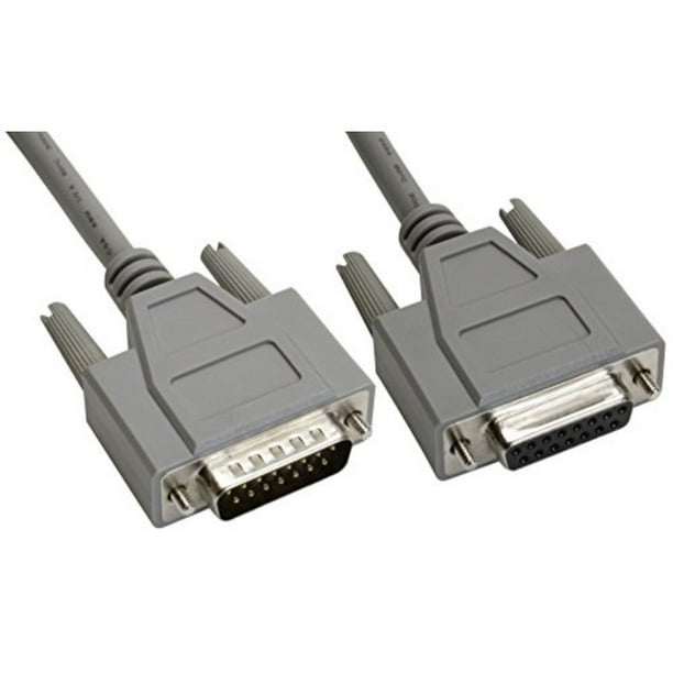 Male/Female Gray 15' Amphenol CS-DSDMDB15MF-015 15-Pin DB15 Deluxe D-Sub Cable Shielded 15 Male/Female Gray 15' Amphenol CS-DSDMDB15MF-015 15-Pin DB15 Deluxe D-Sub Cable Shielded 15